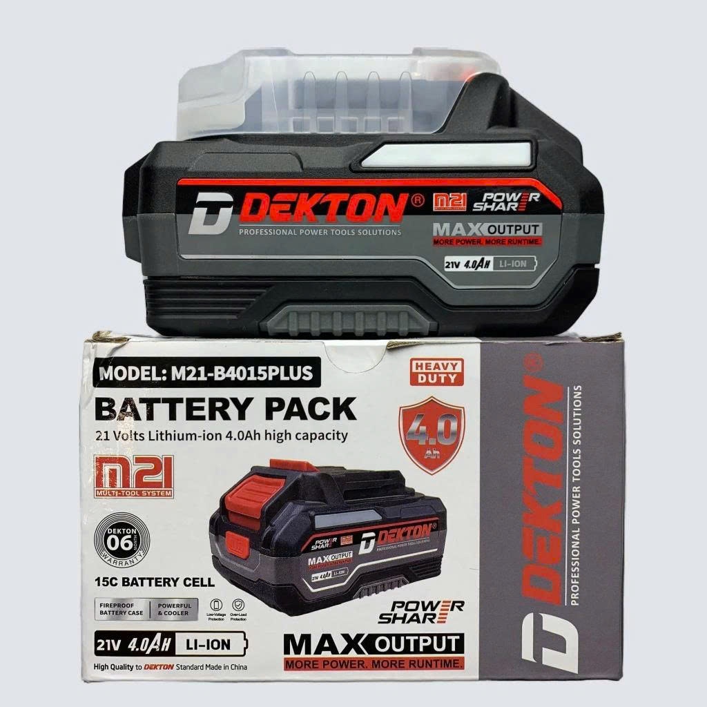 Pin Dekton M21-B2000PLUS dung lượng 2Ah và M21-B4015PLUS dung lượng 4Ah, vỏ chống cháy, chân pin phổ thông Không kèm sạc
