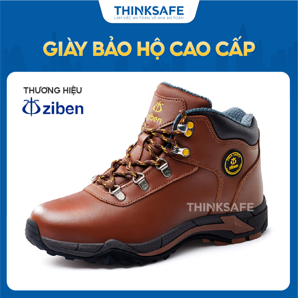 Giày bảo hộ Hàn Quốc ZIBEN 188, chất da cao cấp, chống đinh, chống va đập Bốt cao cổ thời trang, giày ziben chính hãng
