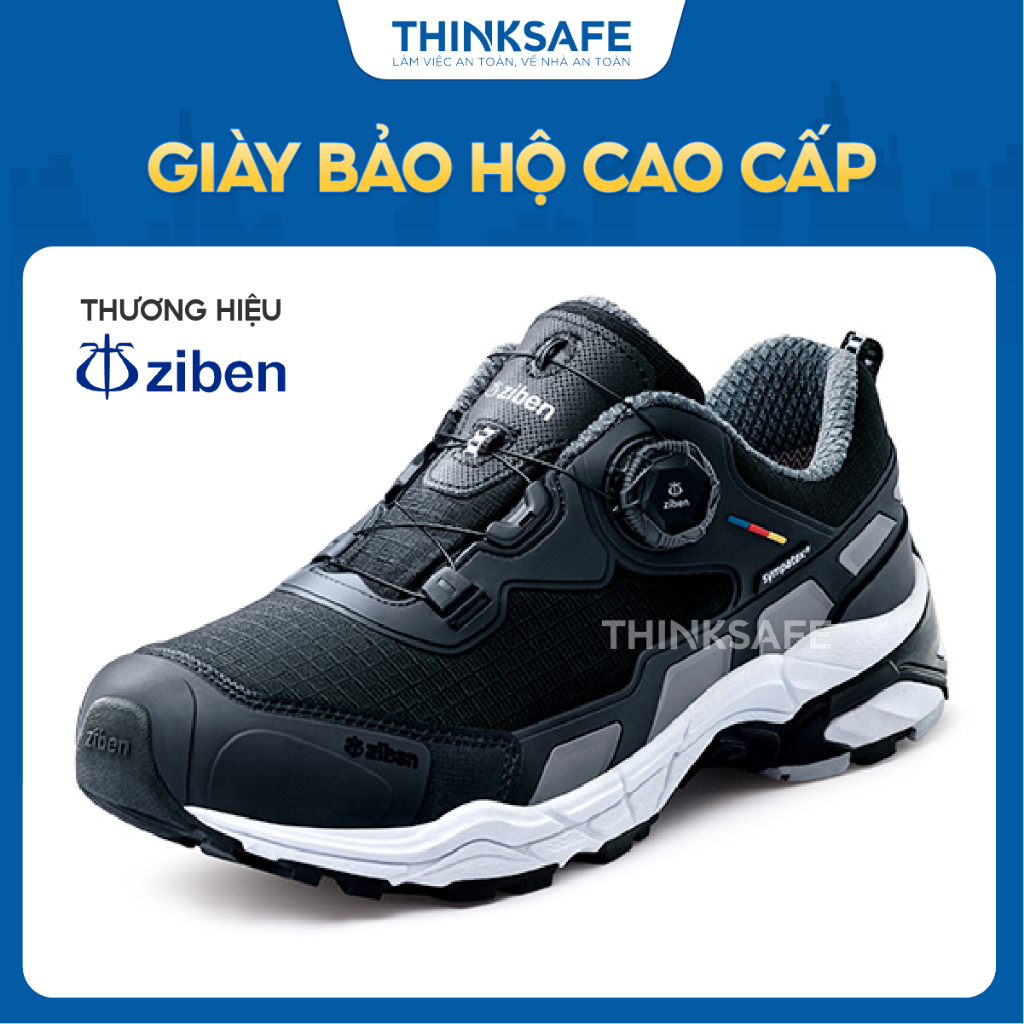 Giày bảo hộ Hàn Quốc Ziben 2301 Iris, chống thấm nước, Khóa vặn tiện lợi, thoáng khí, dáng thấp cổ, thể thao, chính hãng