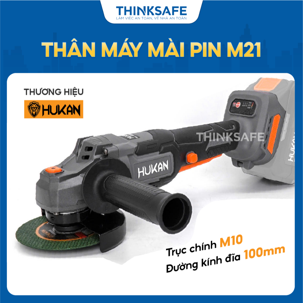 Thân máy mài pin HUKAN G1-AGS6400, 3 Mức Tốc Độ, Động Cơ Không Chổi Than, Chưa kèm pin sạc - Thinksafe