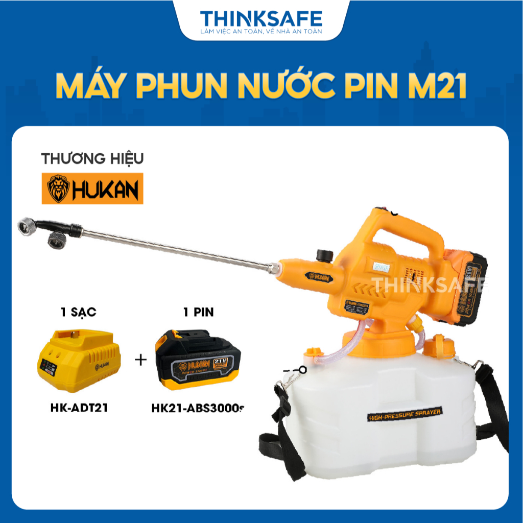 Máy phun nước pin HUKAN HK-HPS1006L, Dung tích bình 6L, Dùng cho việc phun thuốc tưới cây, tưới lan, Bình phun pin