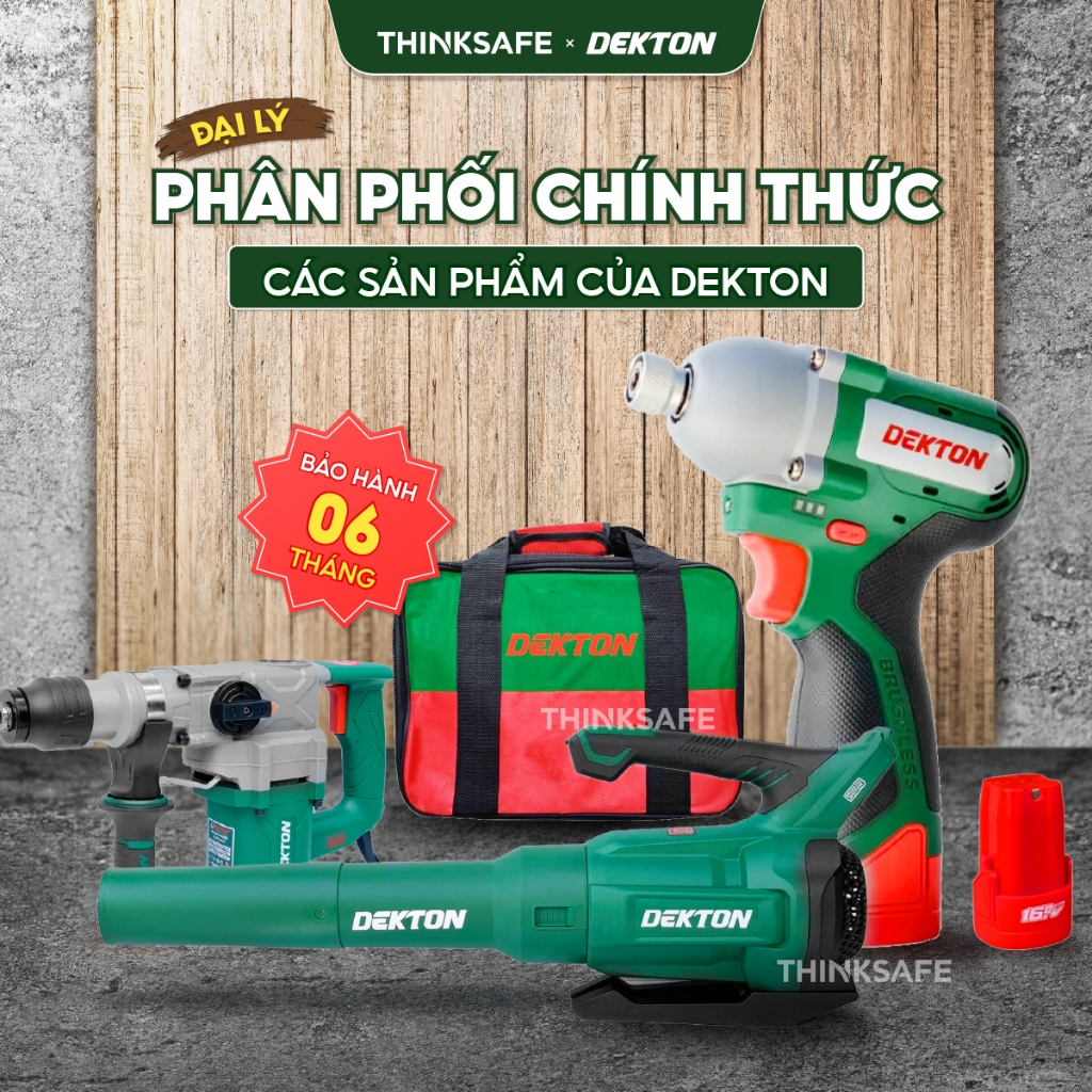 Máy khoan 3 chức năng 85Nm Dekton M21-KB1385PRO tính năng Anti KickBack, ECO TURBO, chân pin phổ thông, nhông 2 tốc độ