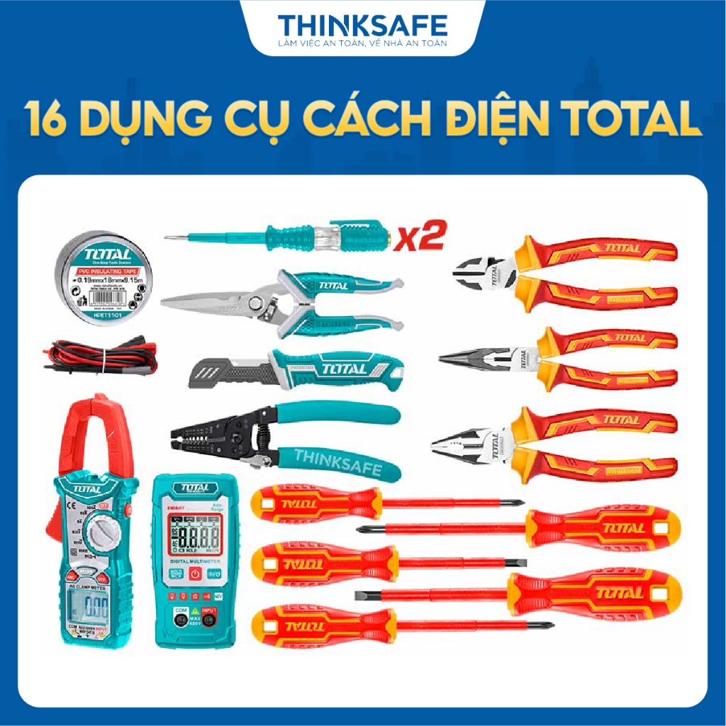 Bộ 16 dụng cụ cách điện TOTAL TOS23063