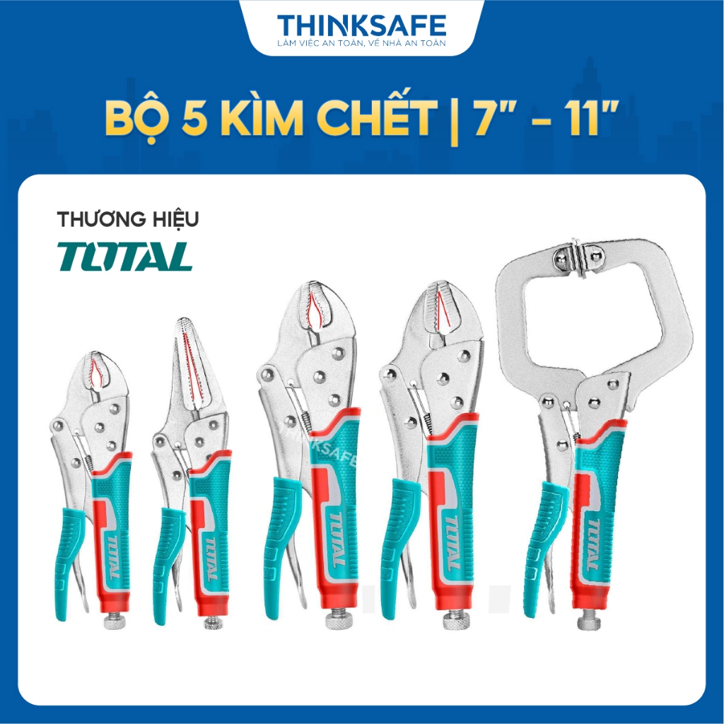 Bộ 5 kìm chết TOTAL TOS23091 Tay cầm bọc nhựa