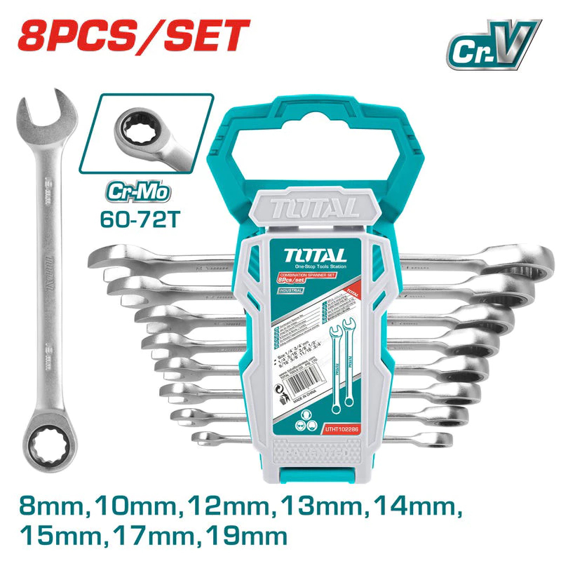 Bộ cờ lê vòng miệng Total THT102286-I