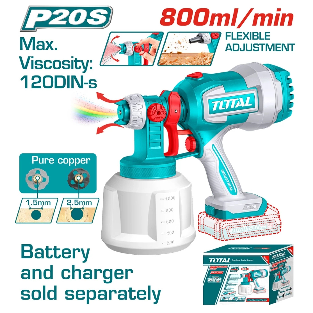 Máy phun sơn dùng pin 20V Total TSGLI20042 (Mẫu Mới)