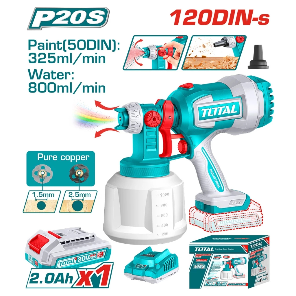 Máy phun sơn dùng pin 20V Total TSGLI20042 (Mẫu Mới)