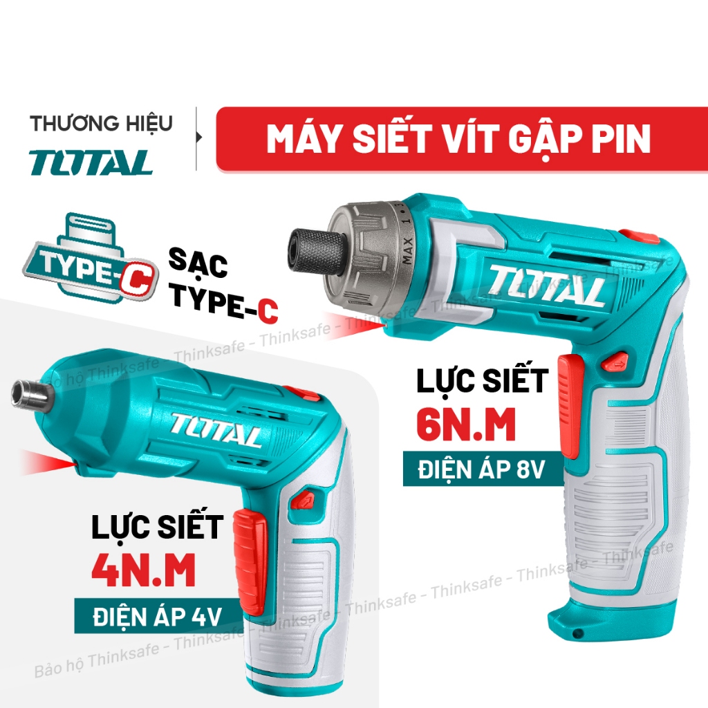 Máy bắn vít mini mẫu mới TOTAL dùng pin 4-8V
