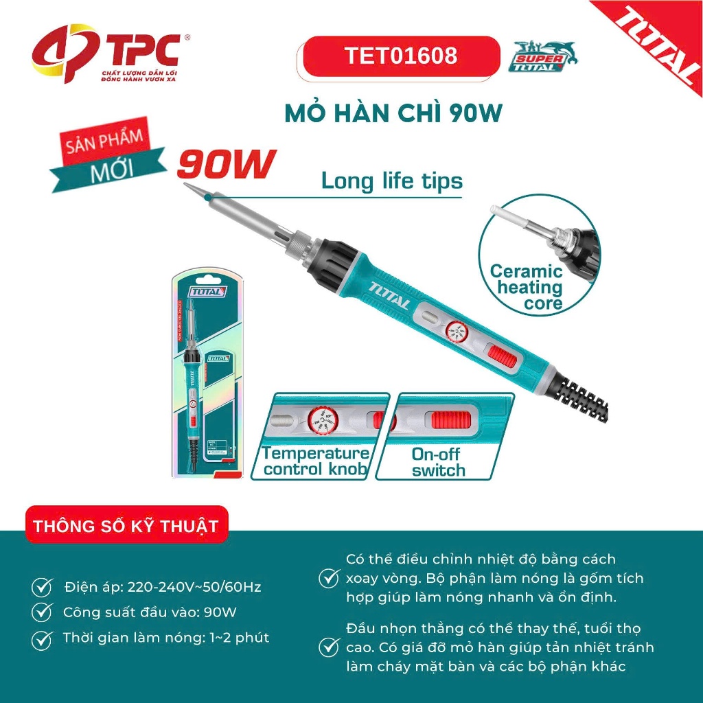 Mỏ hàn thiếc KingBlue KUC40/60/80 công suất 40-80W, chất liệu hợp kim thép Mỏ hàn chì nối vi mạch, linh kiện điện tử