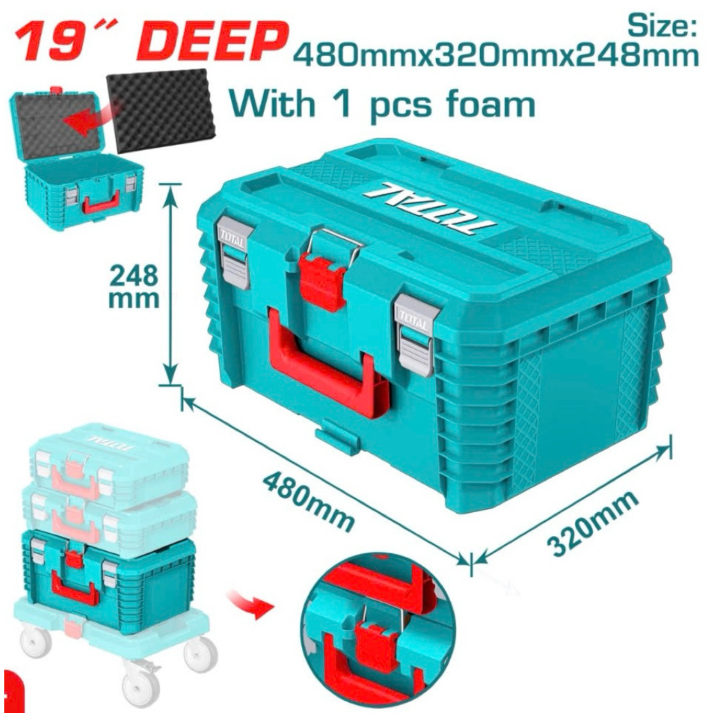 Hộp Đựng Đồ Nghề Xếp Chồng TOTAL TPBXS101/ TPBXS102/ TPBXS103/THTWB61001