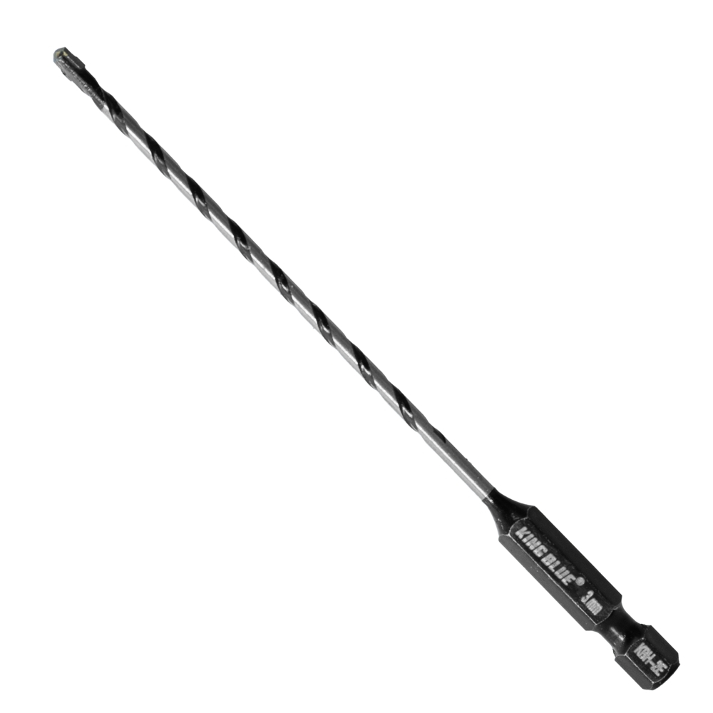 Mũi khoan không tắc kê KINGBLUE KBH2E size mới 3-3.2mm Mũi khoan đa năng lục giác 2 cạnh nhựa, gỗ, bê tông nhẹ, tường