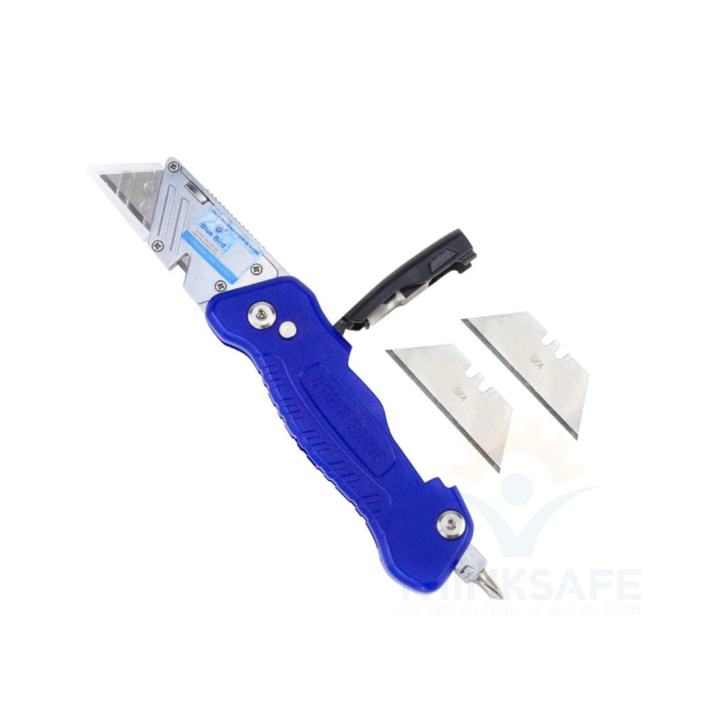 Dao rọc cáp đa năng KingBlue KJH-04/05 thép SK4 Nhật Bản, Dao rọc giấy đầu vít đóng/mở sử dụng ở góc 90 độ và 180 độ