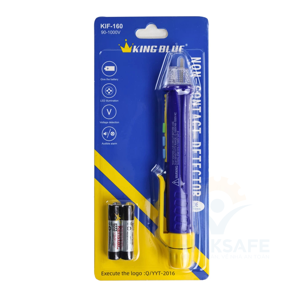 Bút thử điện thông minh KingBlue KID160 màn hình kép, LCD và đèn hiển thị số, vít dò điện cảm ứng, không dùng pin