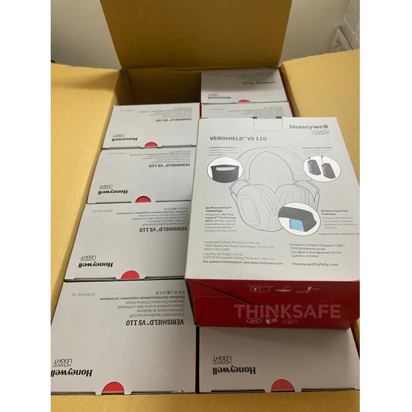 Chụp tai chống ồn Honeywell Vs110 Chụp bảo vệ tai giảm ồn 24Db, Bịt tai bảo vệ thính giác nhà máy, công xưởng