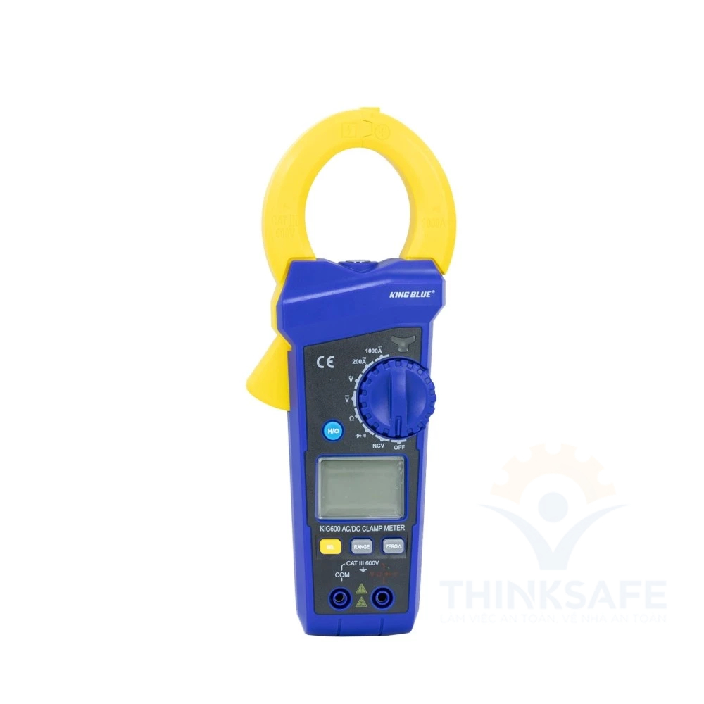 Ampe kìm 600V KingBlue KIG-600 Đồng hồ kẹp dòng vạn năng Chuẩn CAT III, màn hình LCD đo dòng điện, điện áp, điện trở