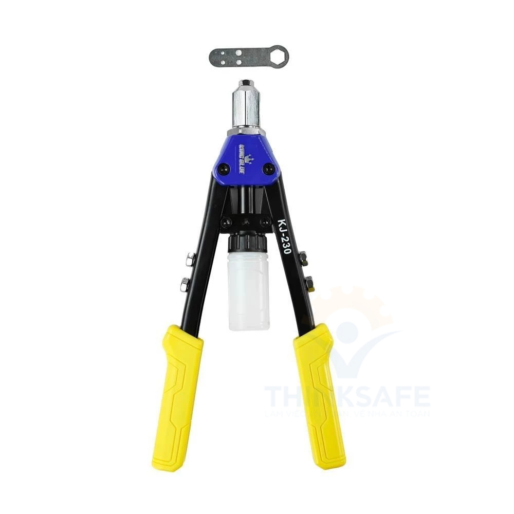 Kìm Rút Đinh Công Nghiệp KingBlue KJ-230 Kìm rút rive chiều dài 34cm thân thép, cán bọc nhựa PVC rút đinh 2.4-6.4mm