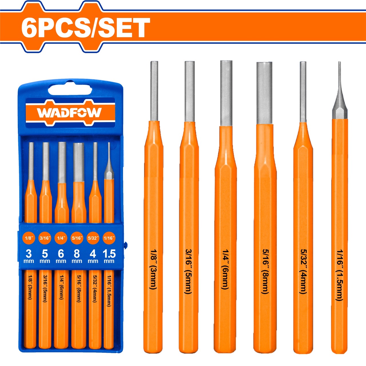 Bộ 6 mũi đột WADFOW WCC8306