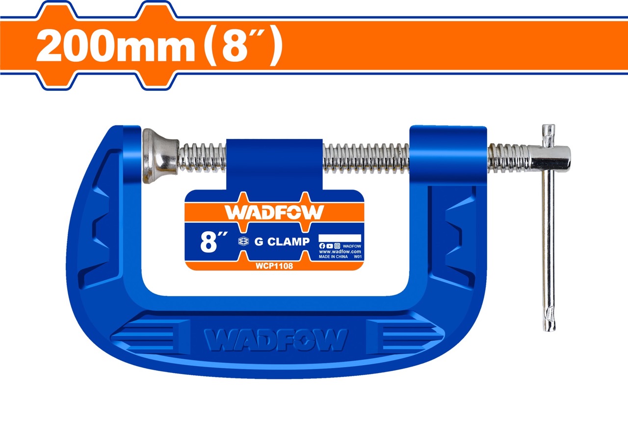 Kẹp chữ G Wadfow nhiều kích thước ren kẹp chữ T thân ngang dụng cụ ngành mộc kẹp gỗ Wadfow chính hãng - Thinksafe