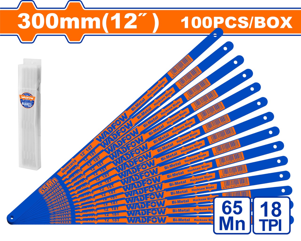 Lưỡi cưa khung cưa sắt 300mm 18T WADFOW WHB1H18