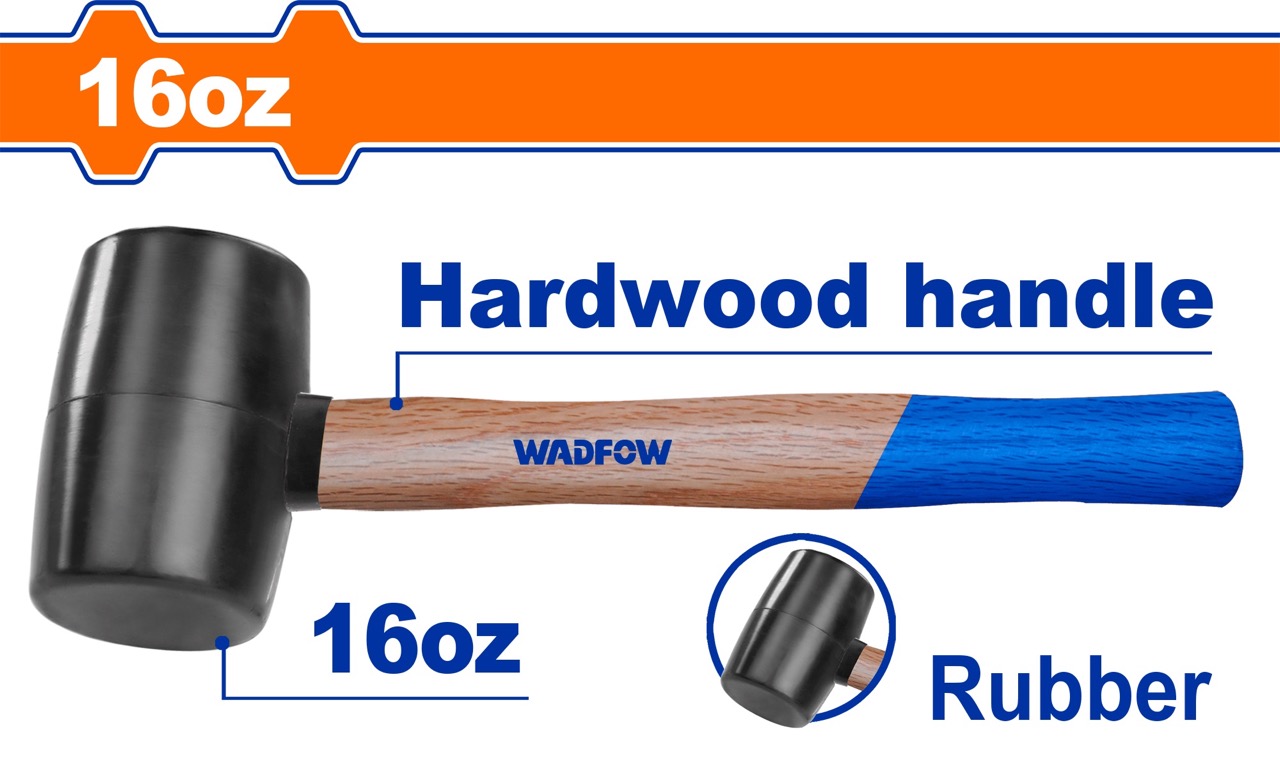 Búa tạ cao su đen 220g, 450g WADFOW WHM7301, WMB7302