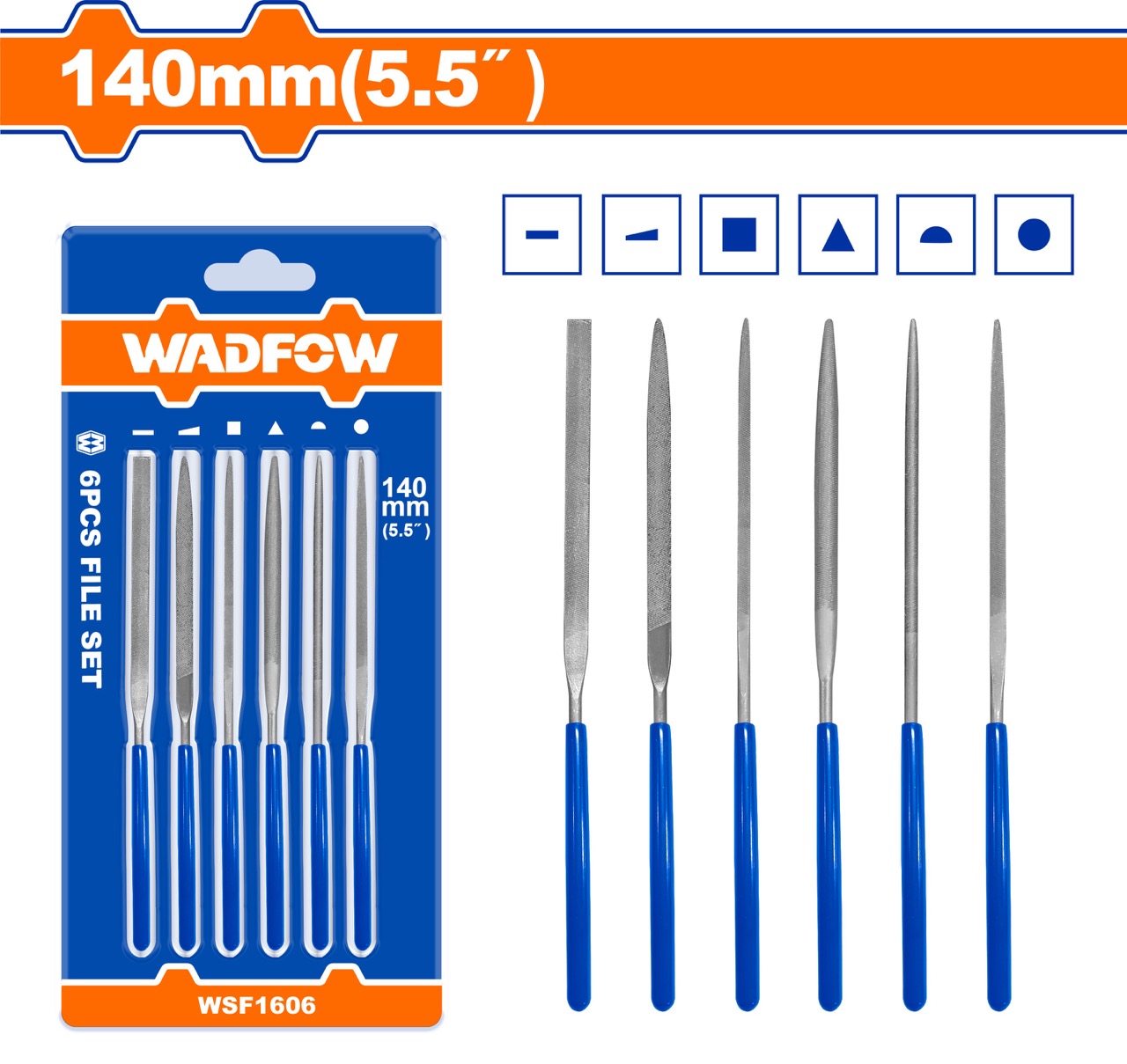 Bộ 6 giũa tiện dụng 140mm(5.5