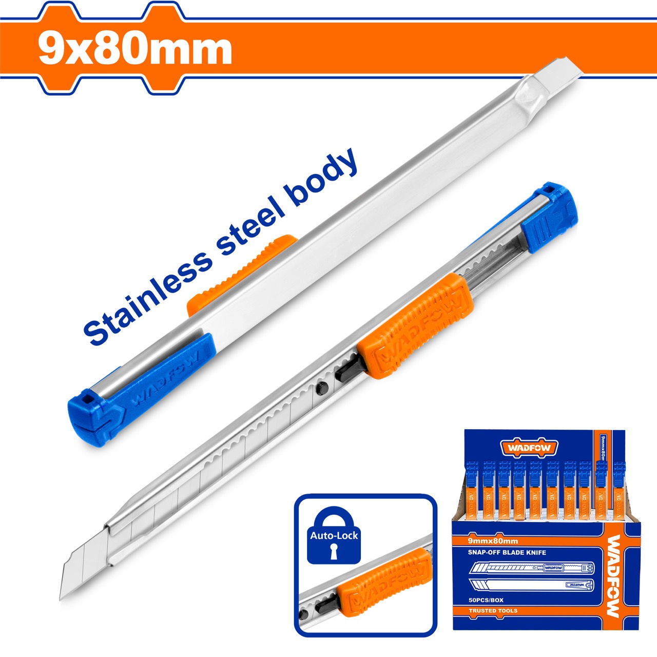 Dao rọc giấy 9x80mm WADFOW WSK2909, WSK1509