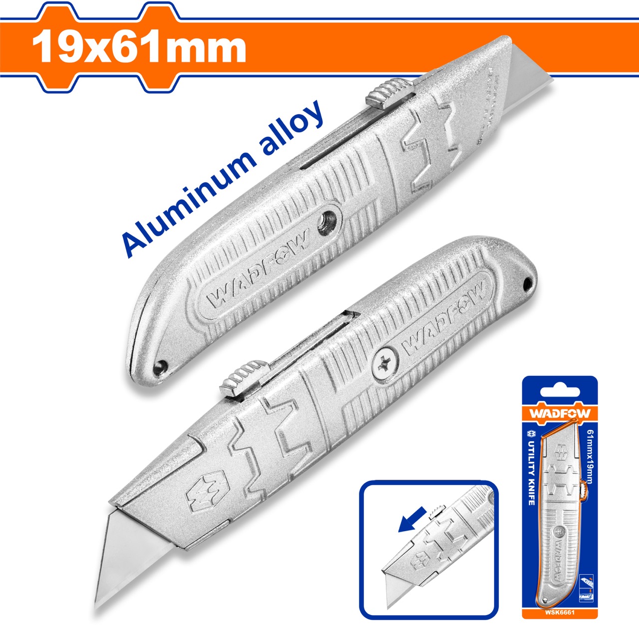 Dao rọc tiện dụng 19x61mm WADFOW WSK6661