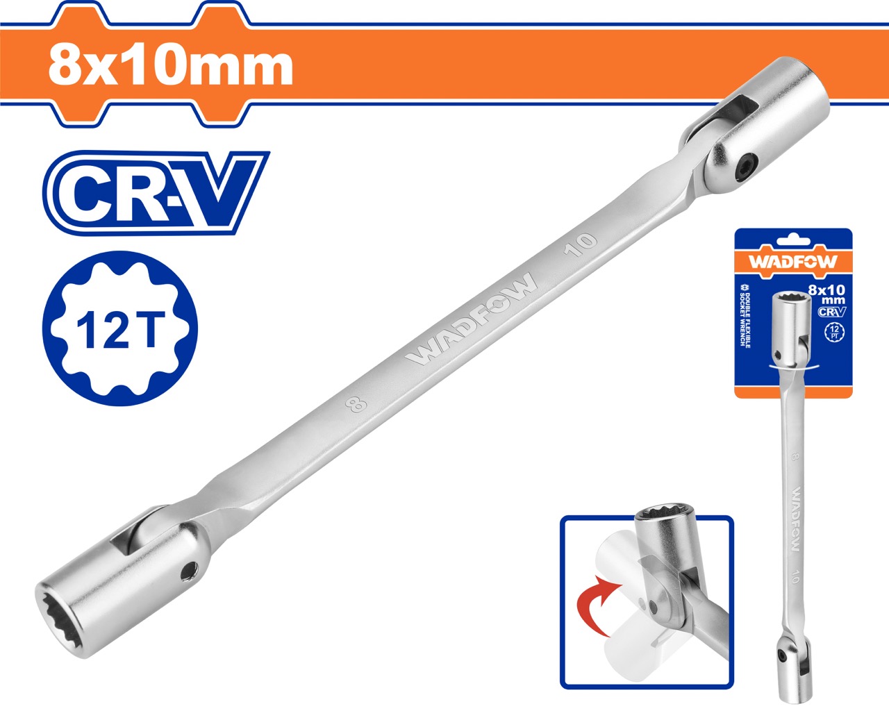 Cờ lê 2 đầu tuýp lắc léo WADFOW nhiều kích thước