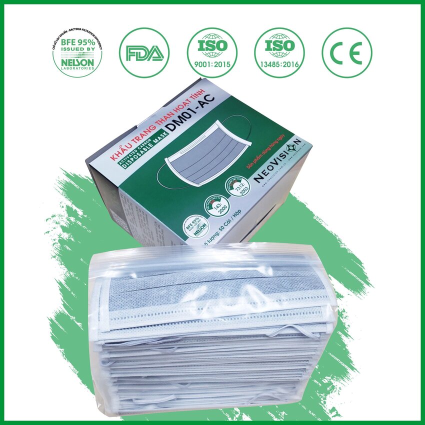 Khẩu Trang Y Tế Than Hoạt Tính DM01-AC | NEOVISION