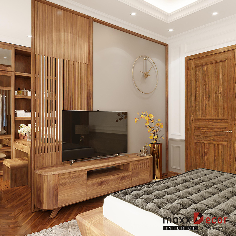Nội thất gỗ óc chó cao cấp biệt thự Sao Biển