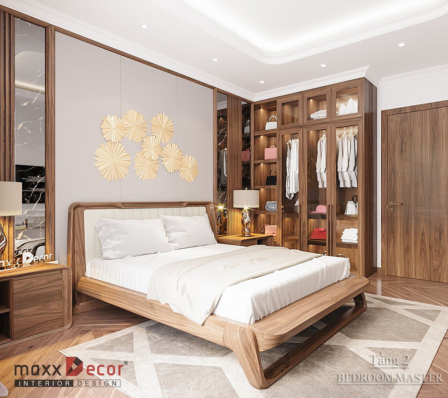 Nhà phố sang trọng đẳng cấp nhờ nội thất óc chó
