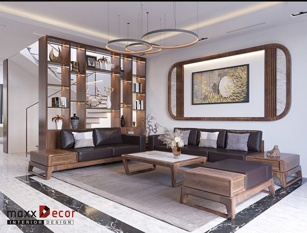 THIẾT KẾ NỘI THẤT GỖ ÓC CHÓ BIỆT THỰ ĐẸP SANG TRỌNG