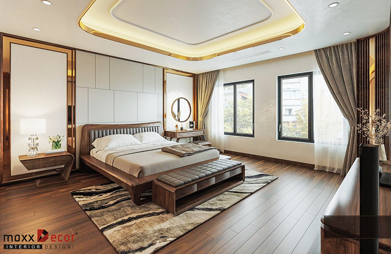 Nội thất gỗ óc chó của siêu biệt thự đẳng cấp Bắc Ninh