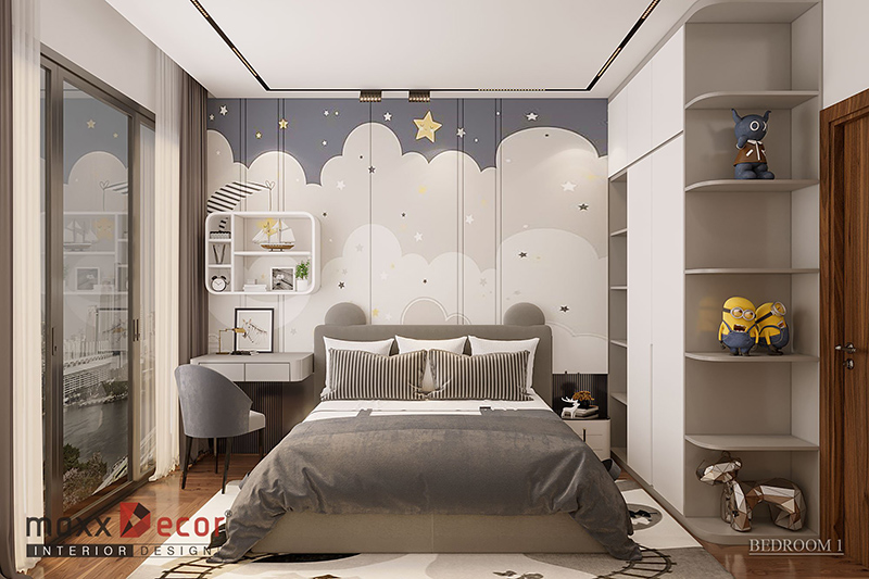 Nội thất gỗ óc chó căn hộ 3PN sang trọng