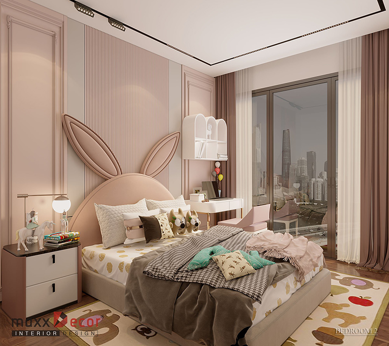 Nội thất gỗ óc chó căn hộ 3PN sang trọng