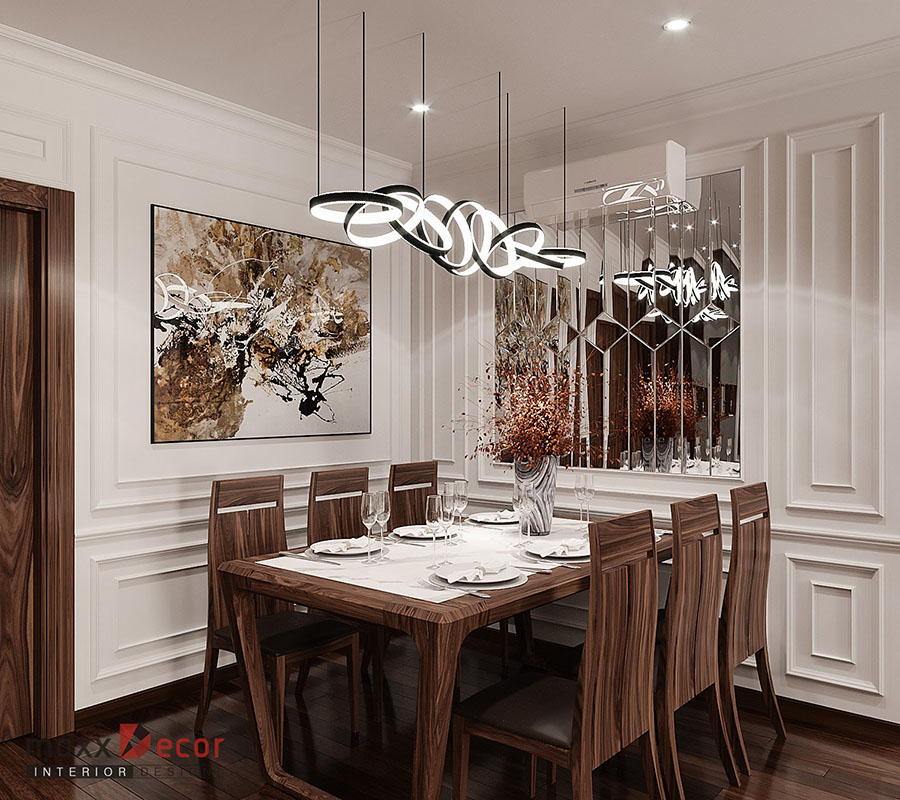 Nội thất gỗ óc chó căn hộ chung cư Epic's Home