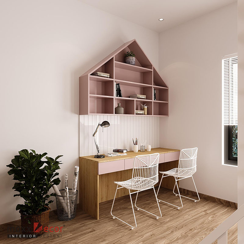 Vẻ đẹp hút mắt nội thất nhà phố gỗ óc chó tại Hòa Bình