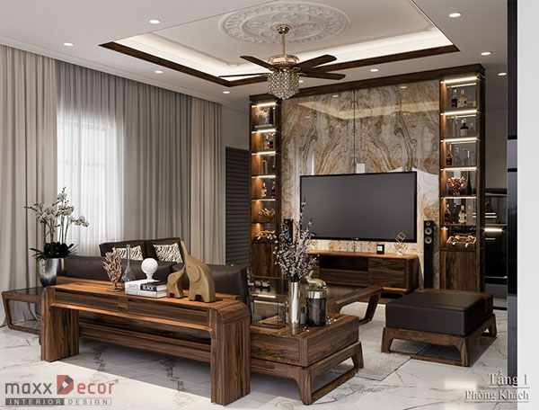 Nội thất gỗ óc chó thiết kế siêu đẹp tại Hải Dương