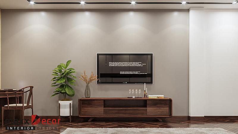 Nội thất phòng ngủ gỗ óc chó hiện đại ấm cúng