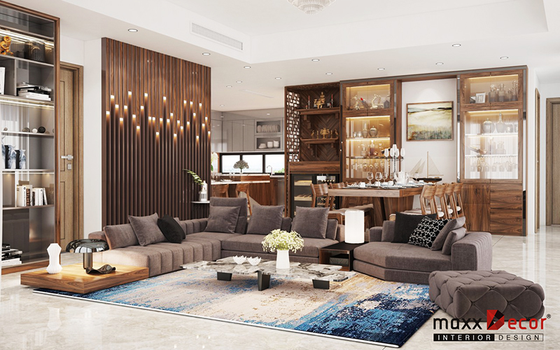 THIẾT KẾ NỘI THẤT GỖ ÓC CHÓ ĐẸP HIỆN ĐẠI