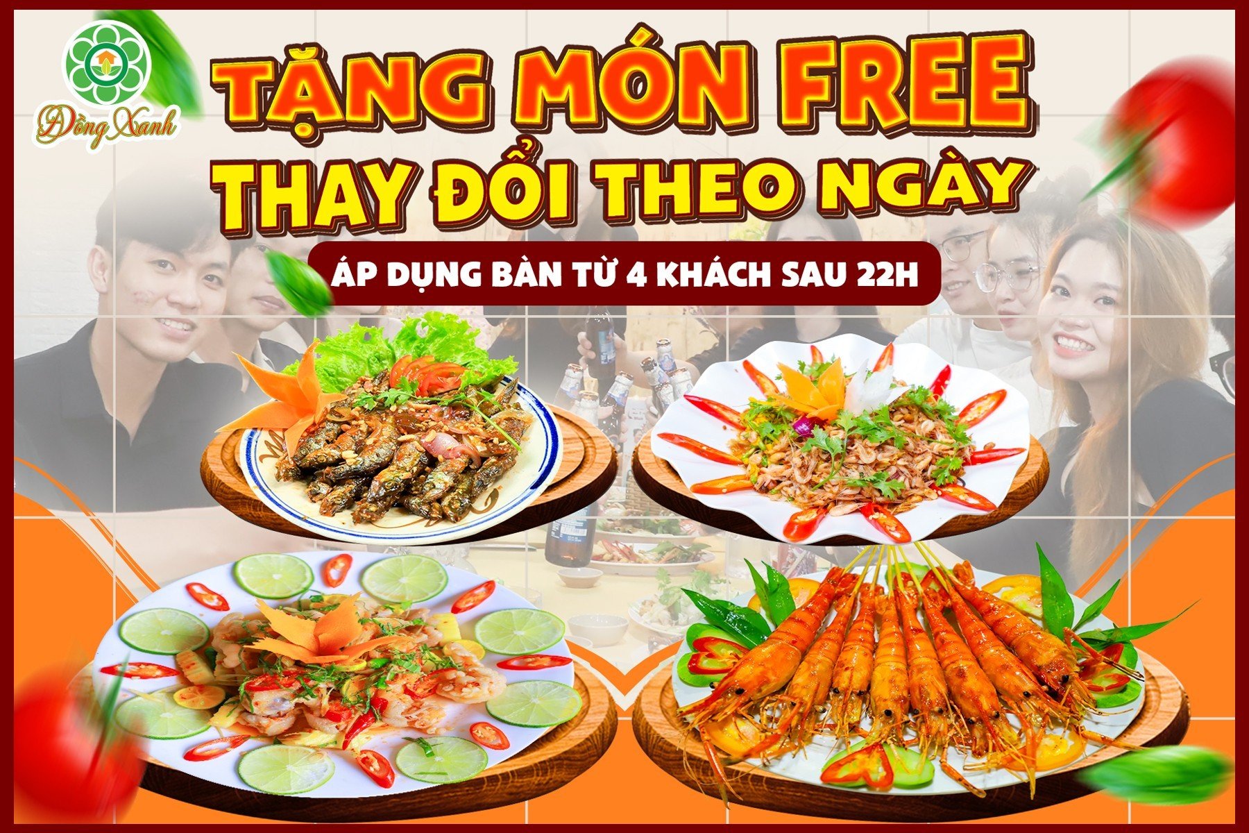 🍻 TẶNG MÓN MIỄN PHÍ MỖI NGÀY – HỘI CÚ ĐÊM, NHẬU THÊM TIẾT KIỆM.