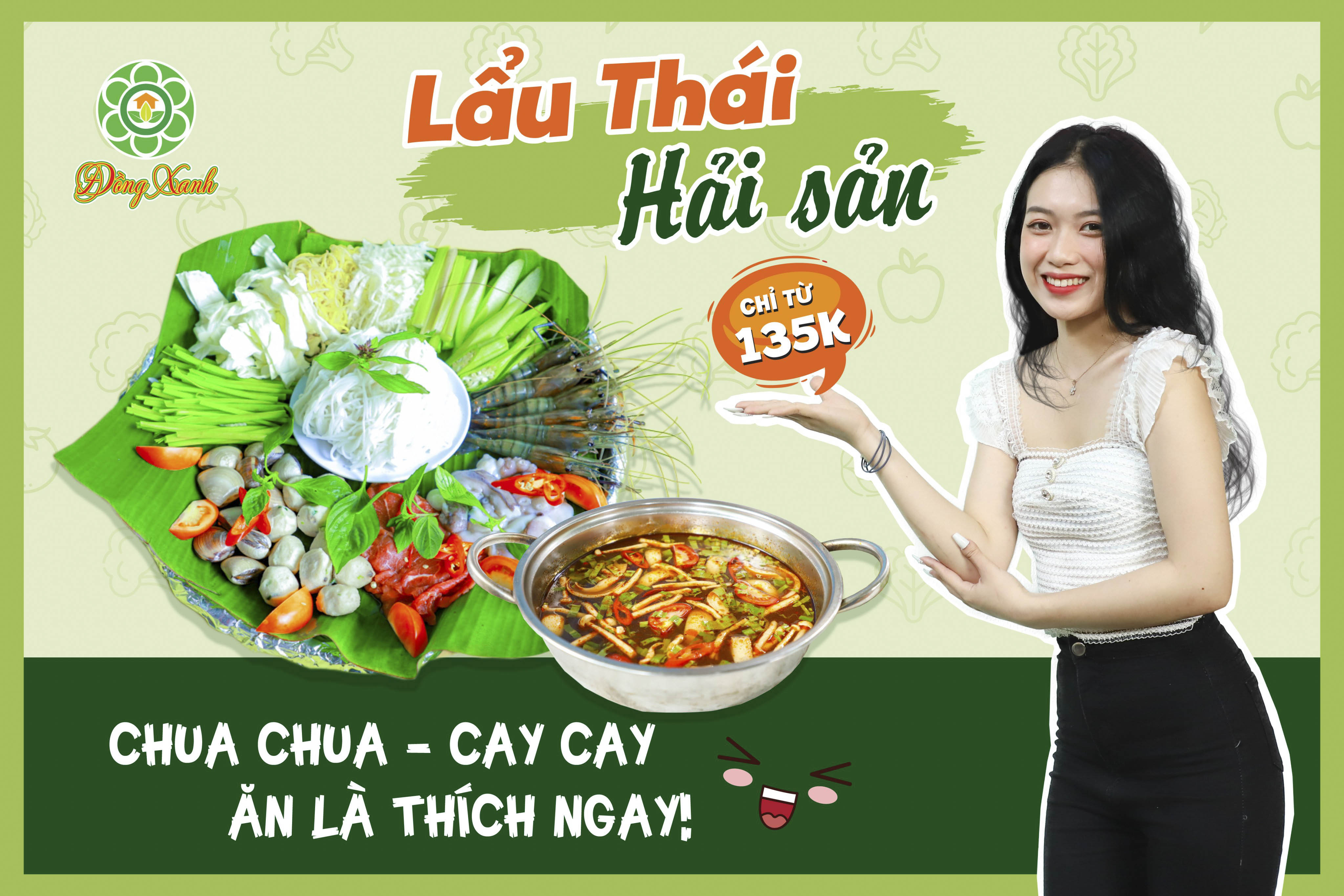 Đi làm còng lưng không ai thấy. Ăn cái Lẩu thái hải sản cái nói đại gia.