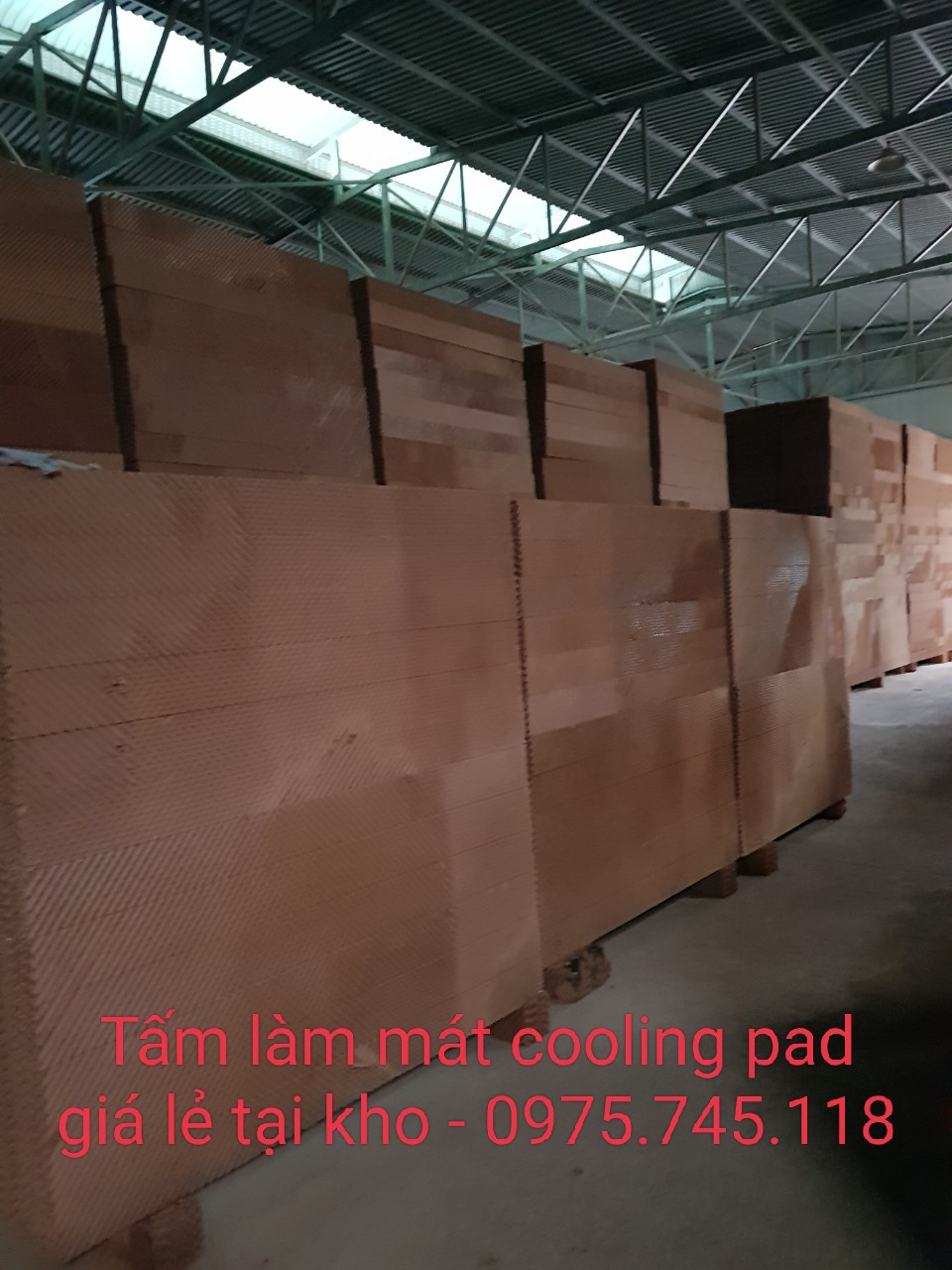 tấm làm mát cooling pad 1500x600x150 màu nâu