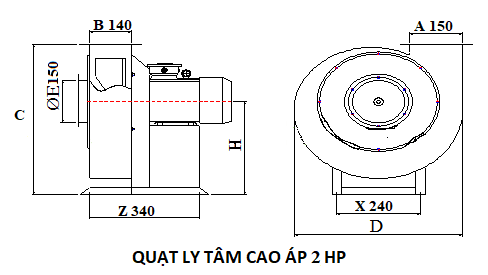 bản vẽ quạt ly tâm 3HP