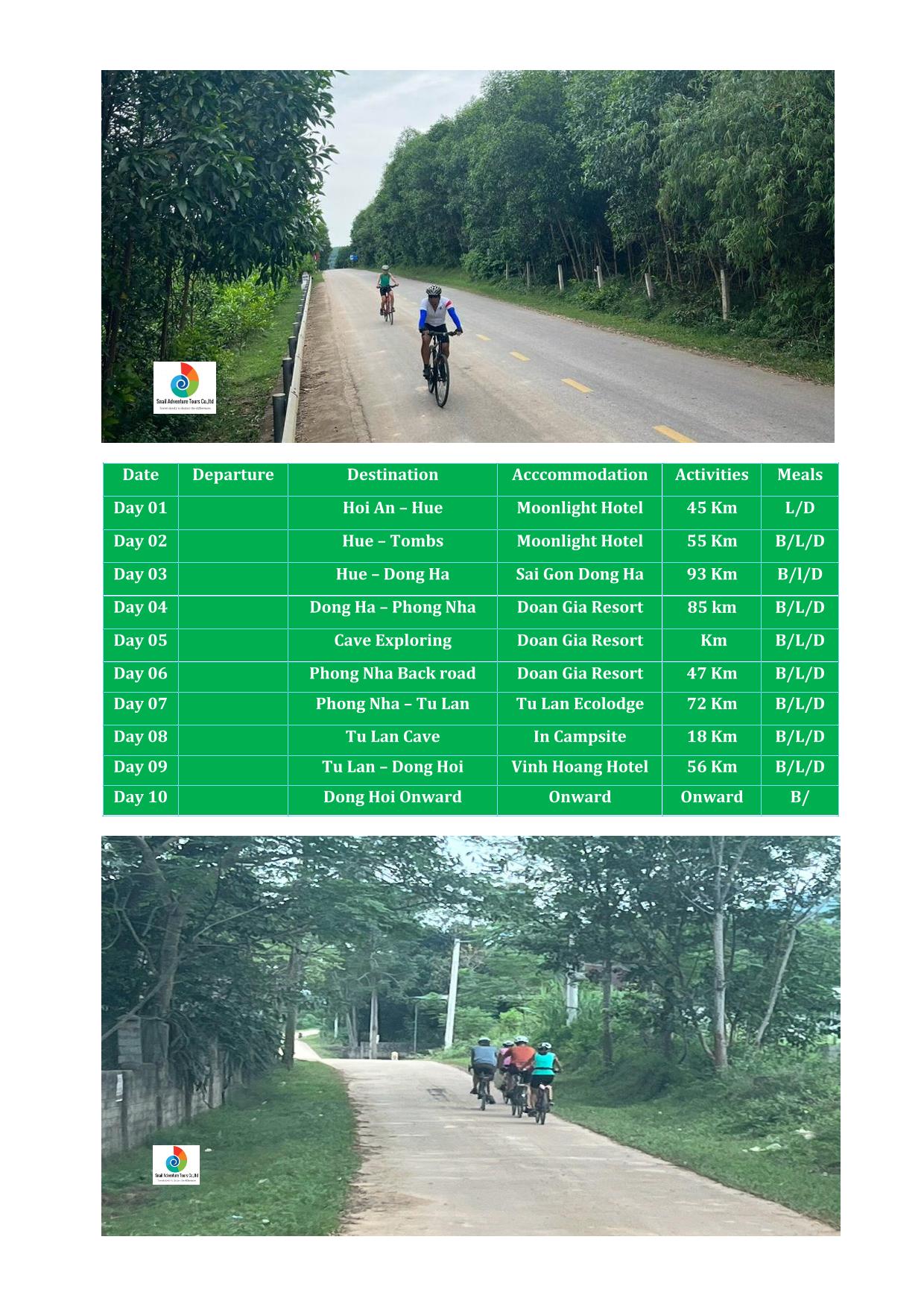 10 DAY CENTRAL VIETNAM CYCLING TOURS | DMZ, PHONG NHA CAVES, TULAN ADVENTURE