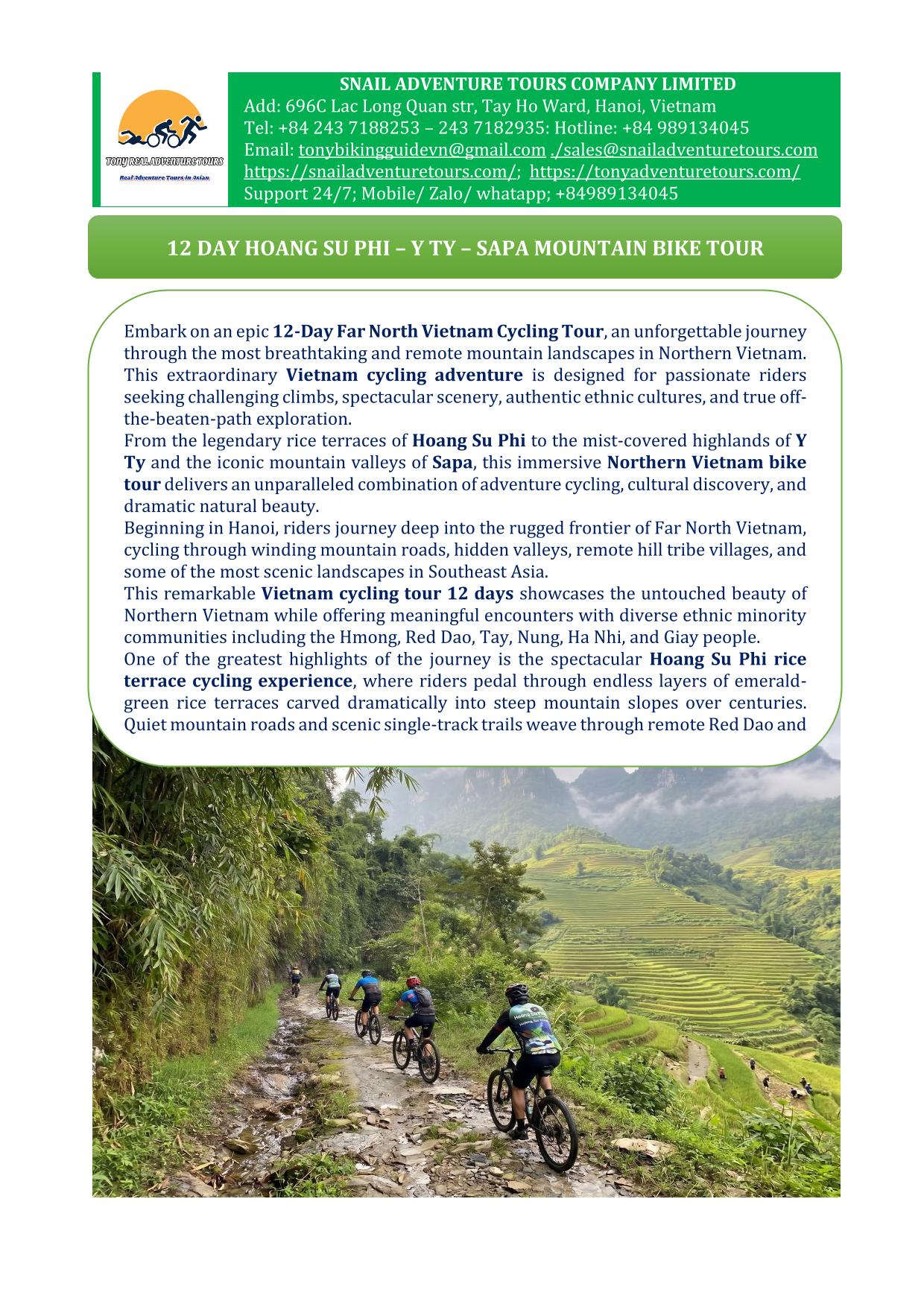 12 DAY NORTHERN VIETNAM MOUNTAIN BIKE TOURS | HA GIANG - SAPA ADVENTURE
