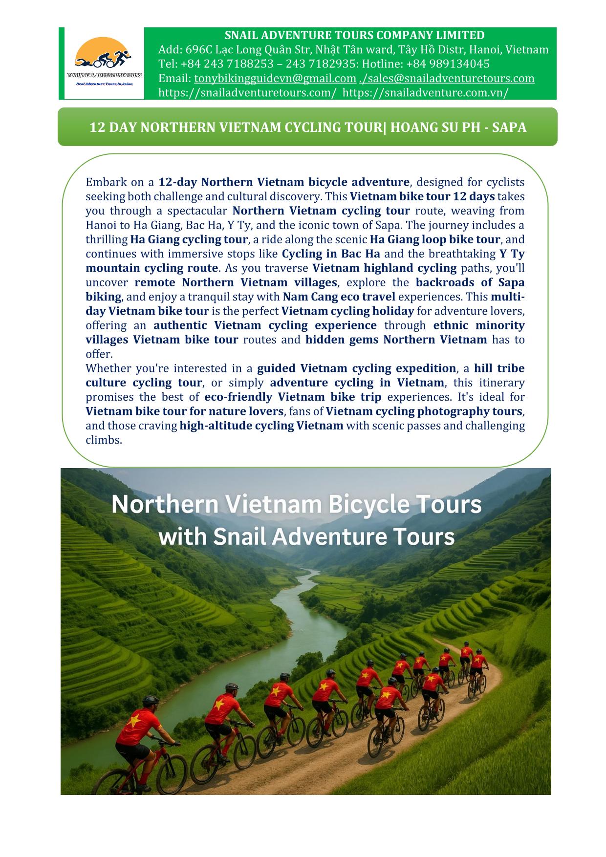 12 DAY NORTHERN VIETNAM MOUNTAIN BIKE TOURS | HA GIANG - SAPA ADVENTURE