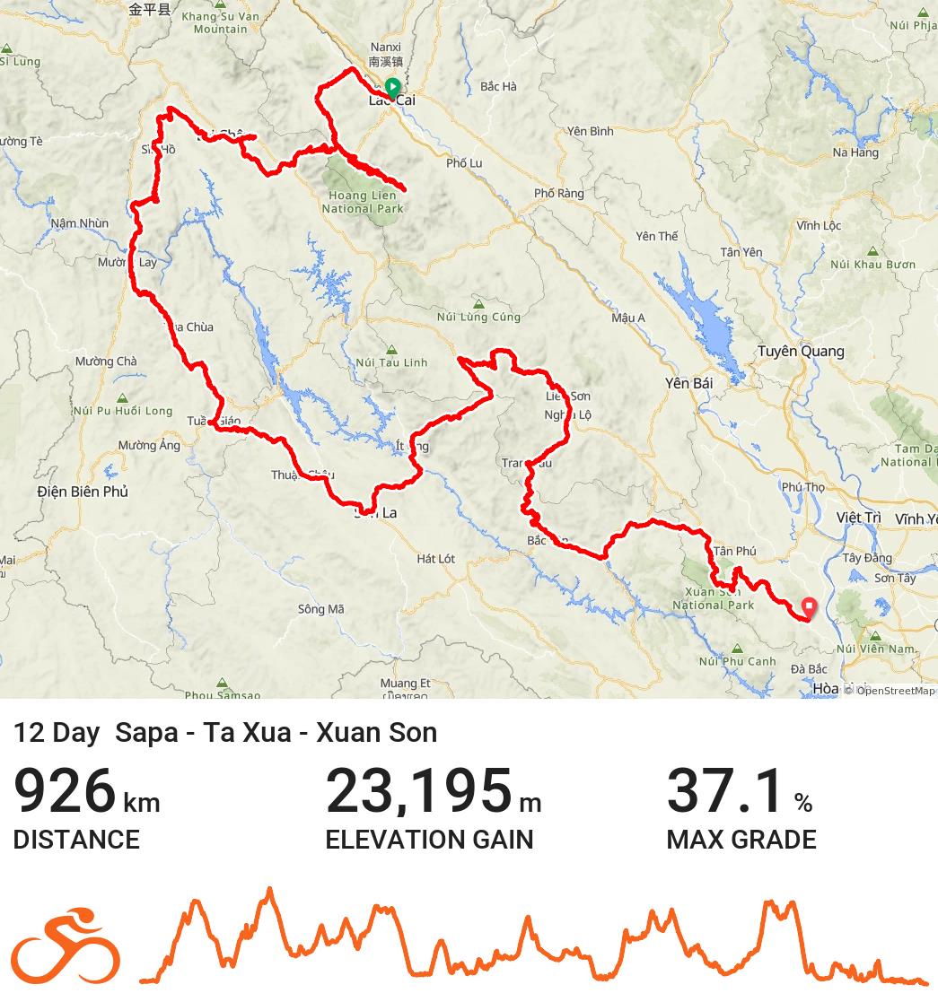 12 DAY VIETNAM NORTH WEST CYCLING TOURS | SAPA - MU CANG CHAI - TA XUA ADVENTURE