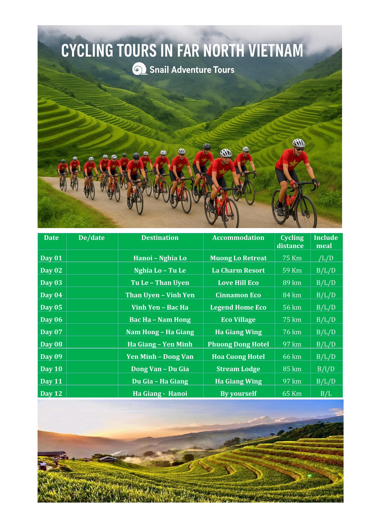 12 DAY NORTHERN VIETNAM CYCLING TOURS | MU CANG CHAI - HA GIANG LOOP ADVENTURE