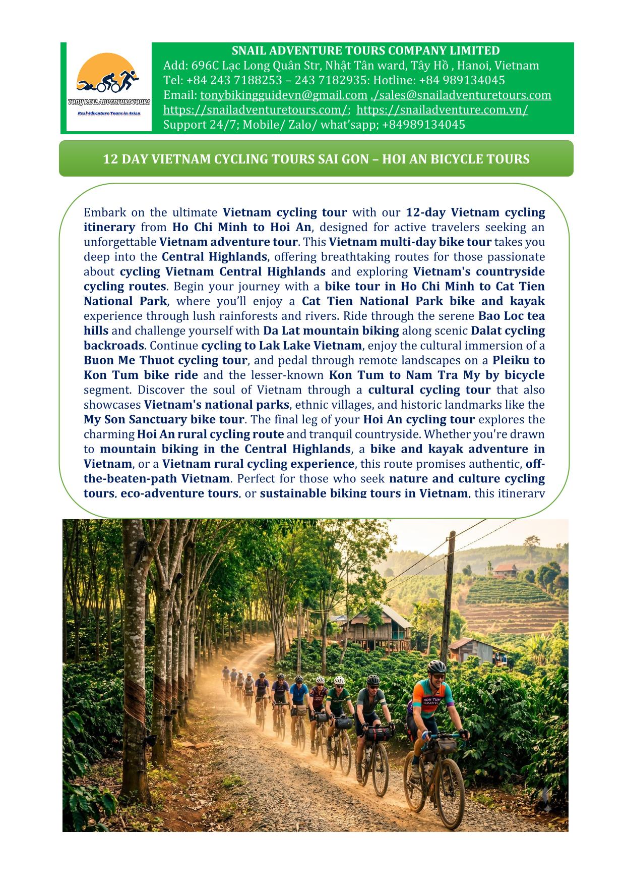 12 DAY HO CHI MINH - HOI AN VIA HIGHLAND CENTRAL